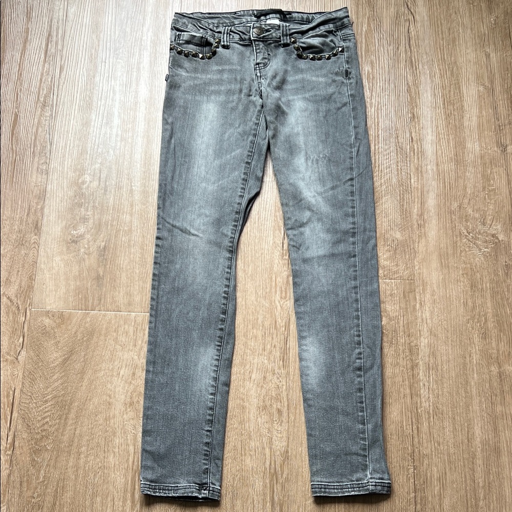Urban Behavior Women’s Stylish Gray Studded Skinny Jeans Size 3
